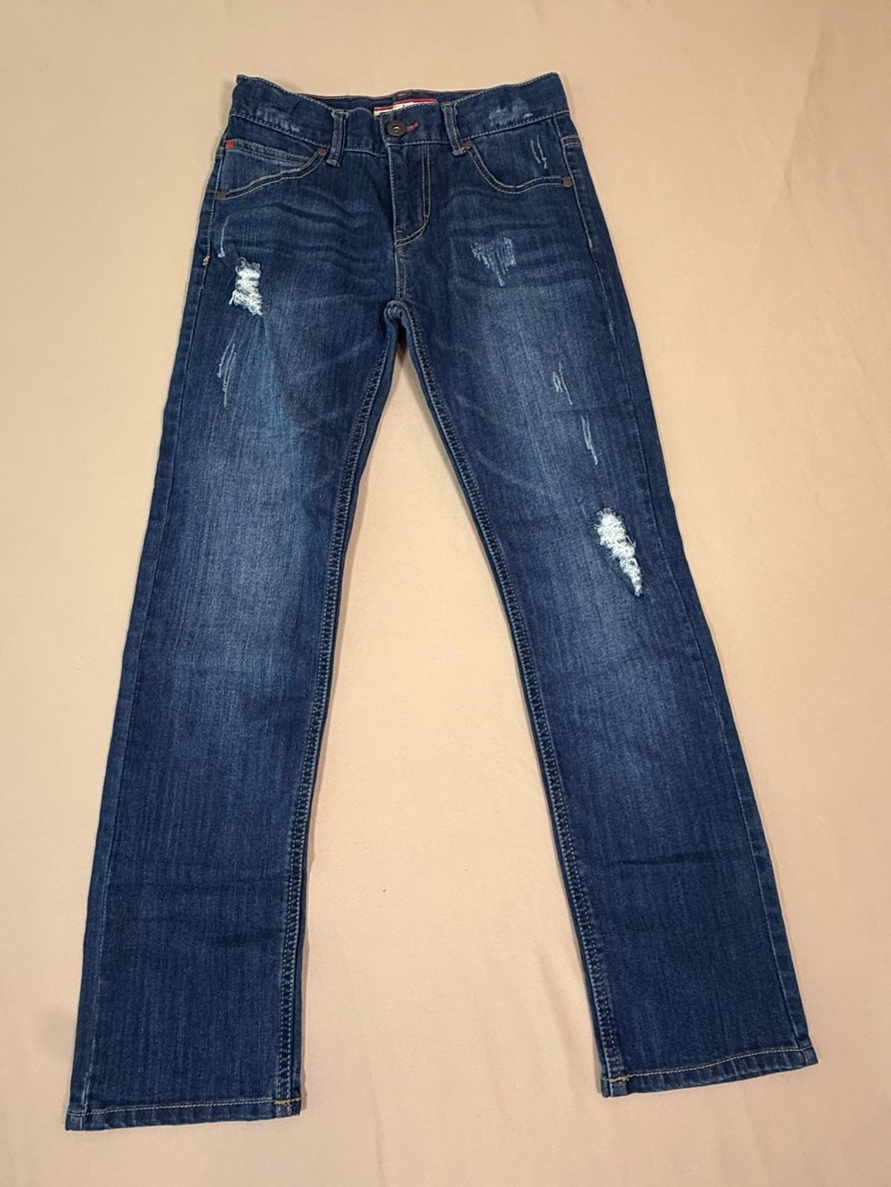 Tommy Hilfiger Girls Dark Blue Slim Straight Jeans, size 10.